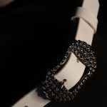 Cintura Donna 4cm in Pelle Liscia Bianco Latte